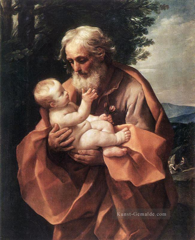 St Joseph mit das Jesuskind Barock Guido Reni Ölgemälde